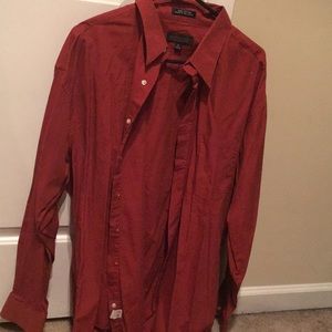 Burnt orange button up dress shirt